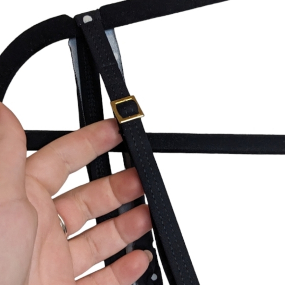 La Blanca Black & White Polka Dot One-Piece Swimsuit Size 14 🌊✨ - Picture 11 of 16